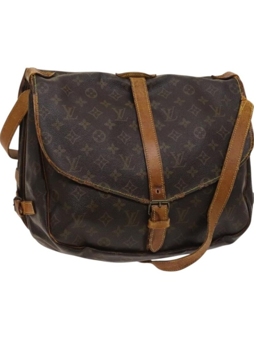 LOUIS VUITTON Monogram Saumur 35 Shoulder Bag M42254
